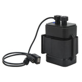 Battery Charge Case Box ABS Waterproof 8.4V for 6pcs 18650 Lithium Batteries USB DC Two Ports with Cable for Outdoor Traveling Camping - Rear View
