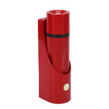 LED Flashlight Wall Mounted High Brightness Battery Powered Small Emergency Flashlight for Hotel Home Red - Side View