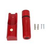 LED Flashlight Wall Mounted High Brightness Battery Powered Small Emergency Flashlight for Hotel Home Red - Rear View