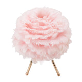 Feather Table Lamp Adjustable Color Brightness Rechargeable Touch Control Decoration Night Light Pink
