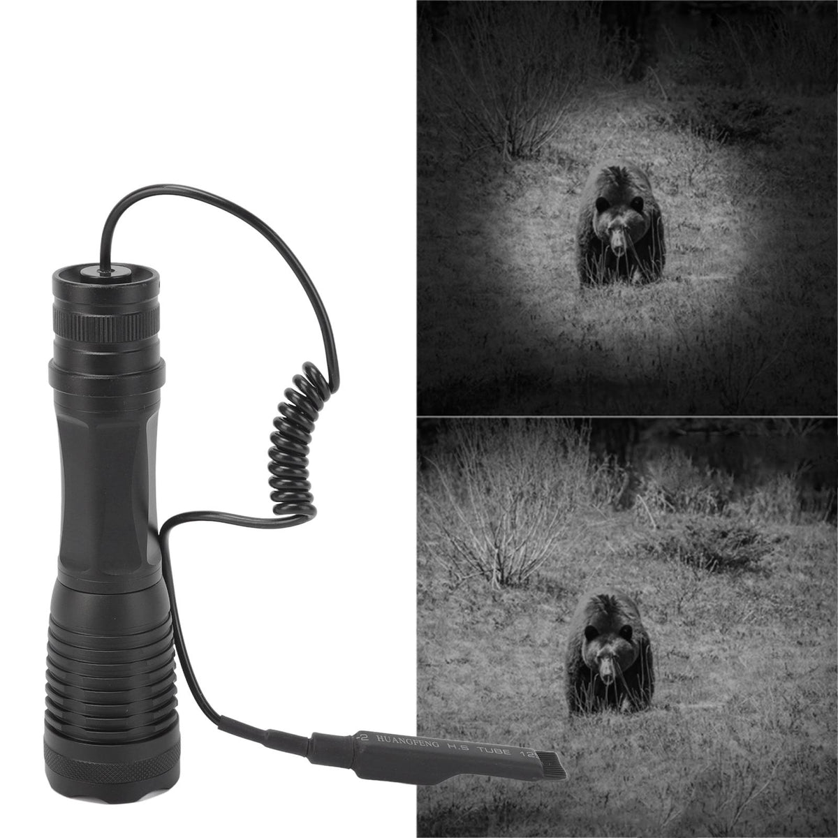 IR Flashlight Aluminum Alloy 850nm Portable Night Vision Zoom Flashlight Fit for Outdoor Hunting