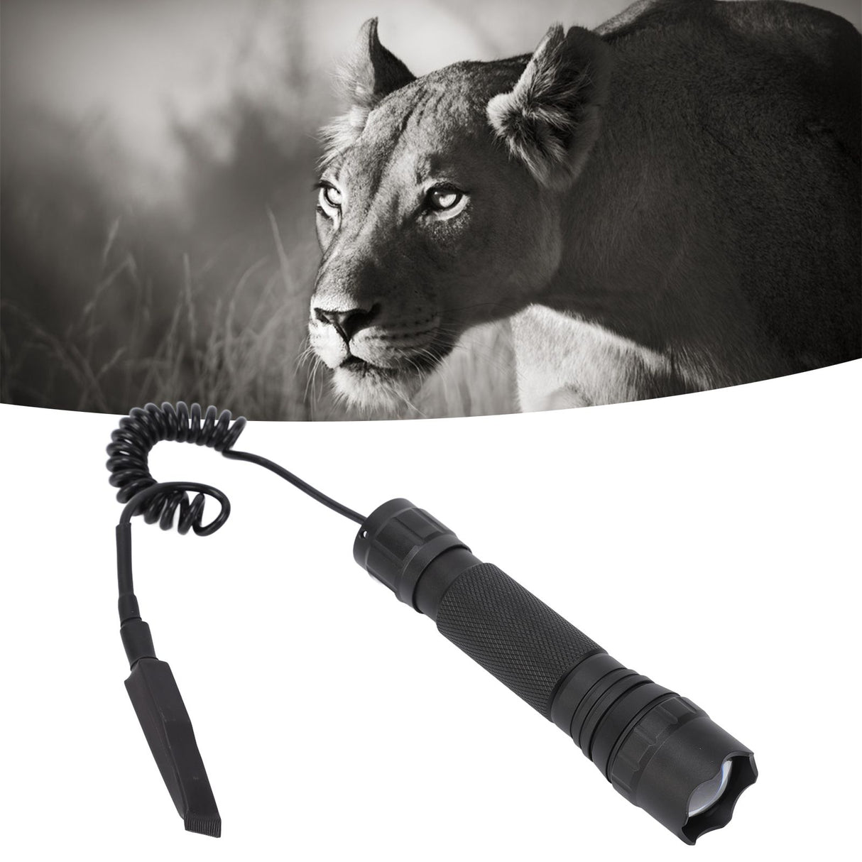 850nm IR Flashlight Portable Infrared Flashlight Zoomable Flashlight for Hunting Night Vision Camera Device