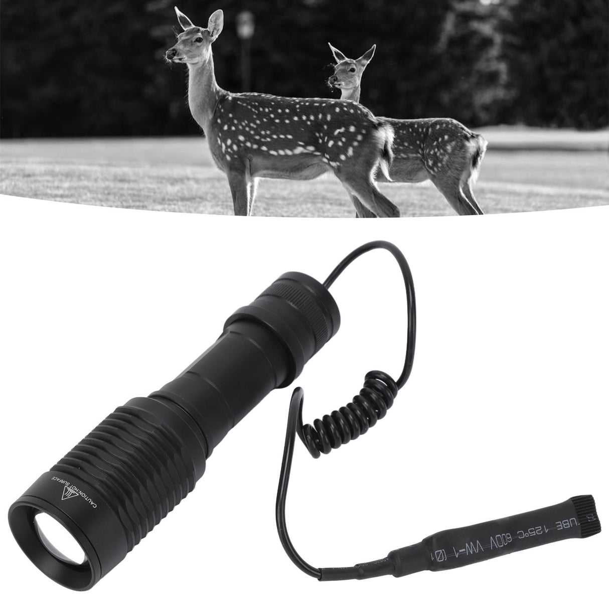 IR Flashlight Zoomable Waterproof 850nm Aluminum Alloy Night Vision Handheld Flashlight for Camera
