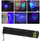 UV Flashlight LED 365nm Aluminium Alloy Battery Powered Widely Used Blacklight Flashlight for Scorpions Pet Urine Resin - Extra Image
