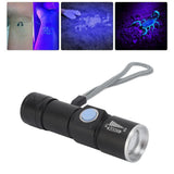 UV Flashlight 395nm Super Bright Ultra Violet Black Light LED Flashlight for Money Inspection Cat Moss Detection