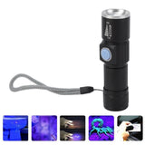 UV Flashlight 395nm Super Bright Ultra Violet Black Light LED Flashlight for Money Inspection Cat Moss Detection