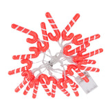 9.8ft 20LED Christmas Candy Cane String Lights J Shape LED String Lights for Room Decoration Holiday Festival - Front View