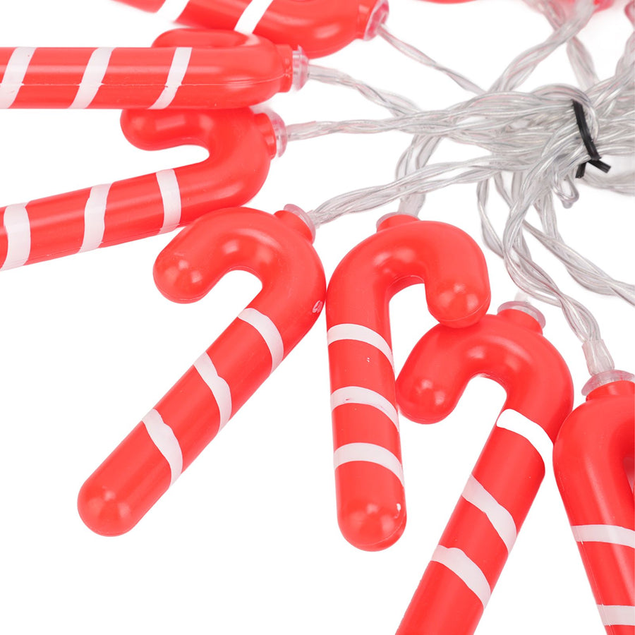 9.8ft 20LED Christmas Candy Cane String Lights J Shape LED String Lights for Room Decoration Holiday Festival