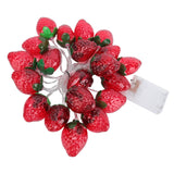 9.8ft 20LEDs Fruit String Lights Battery Operated Strawberry Lamp String Lights for Christmas Parties - Top-Down View