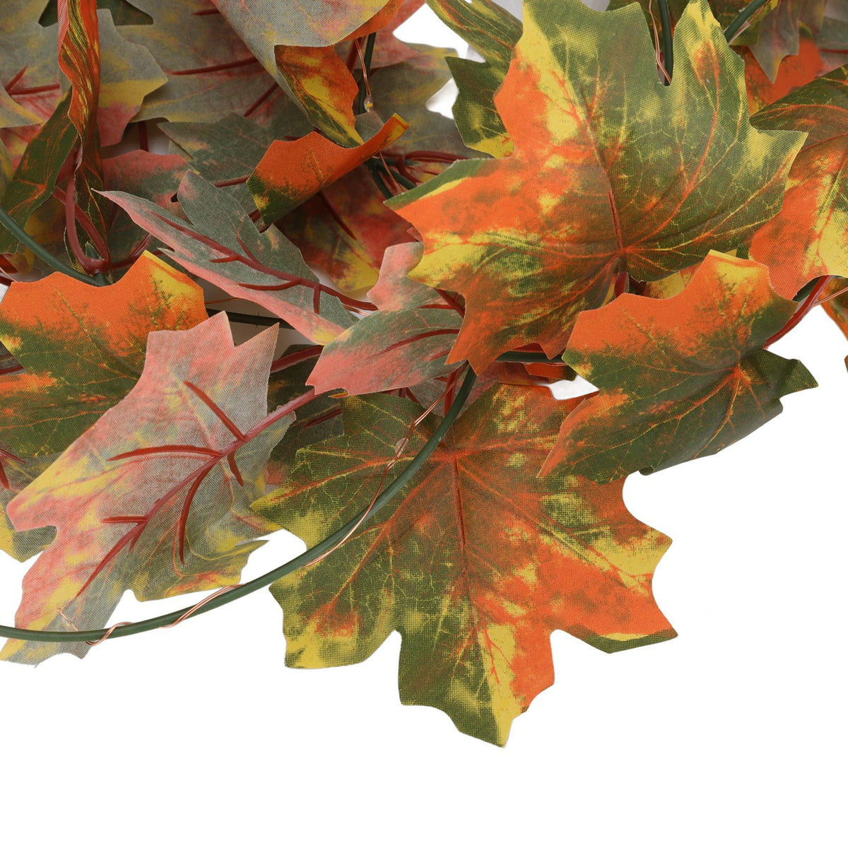 LED Maple Leaves String Light Plastic 2.2m 20LEDs Warm Light Autumn Decoration for Festival Party Garden