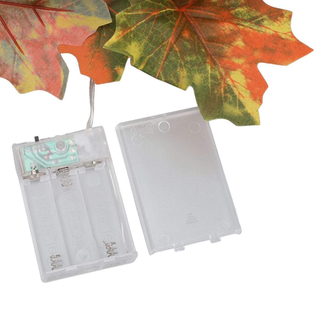 LED Maple Leaves String Light Plastic 2.2m 20LEDs Warm Light Autumn Decoration for Festival Party Garden