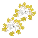 2pcs Beer String Lights 6.5ft 10LED Holiday Party Decorative String Lights for Indoor Outdoor - Top-Down View