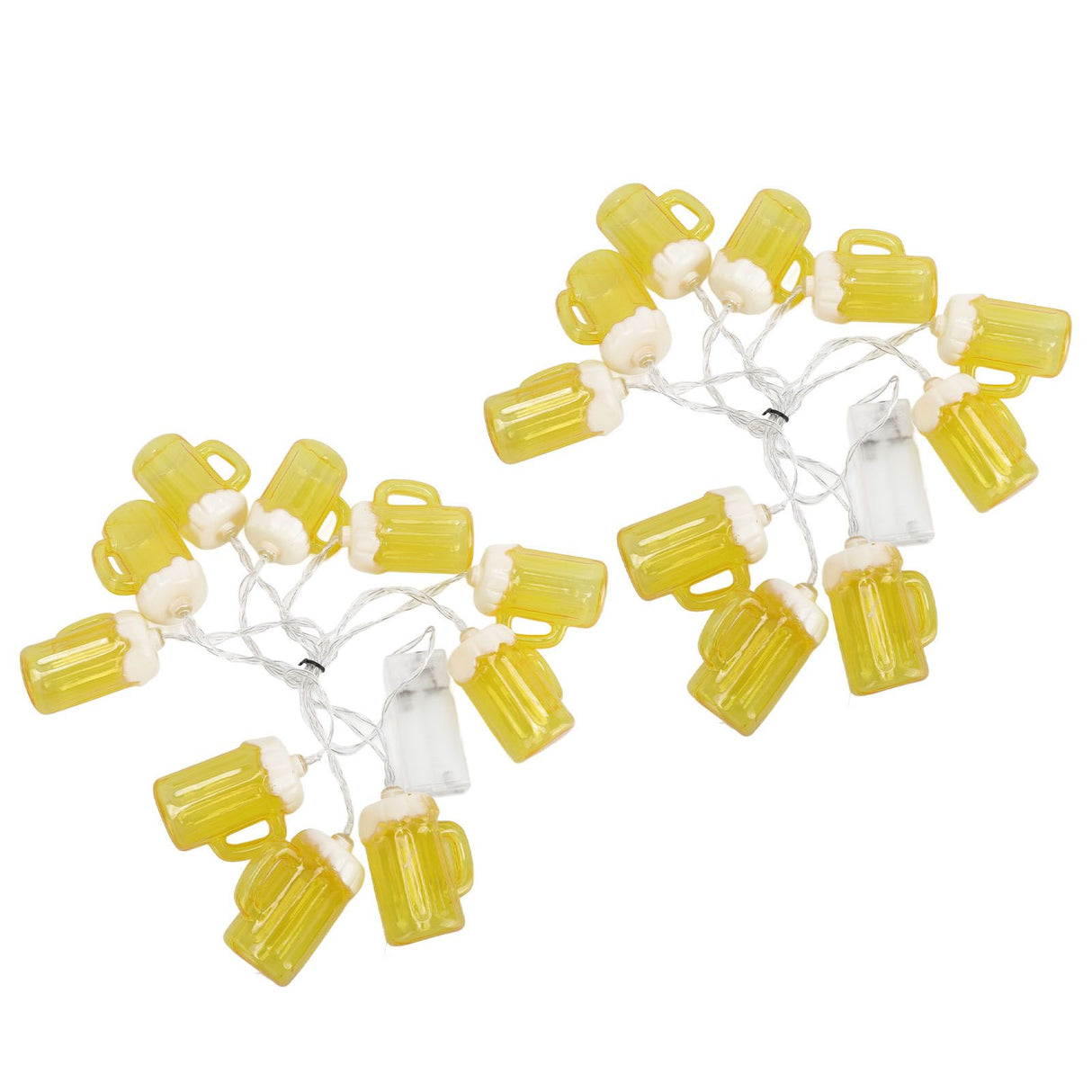 2pcs Beer String Lights 6.5ft 10LED Holiday Party Decorative String Lights for Indoor Outdoor