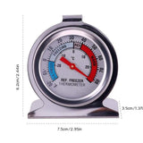 Refrigerator Thermometers Large Dial Fridge Freezer Thermometer with Hook