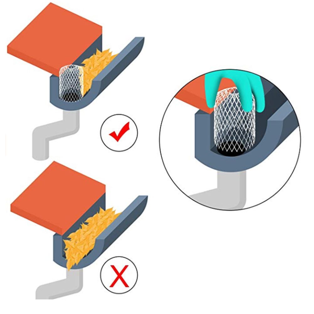Lightweight Aluminum Gutter Guard Strainer Mesh Gutter Downspout Guard for Leaf Rain Filter