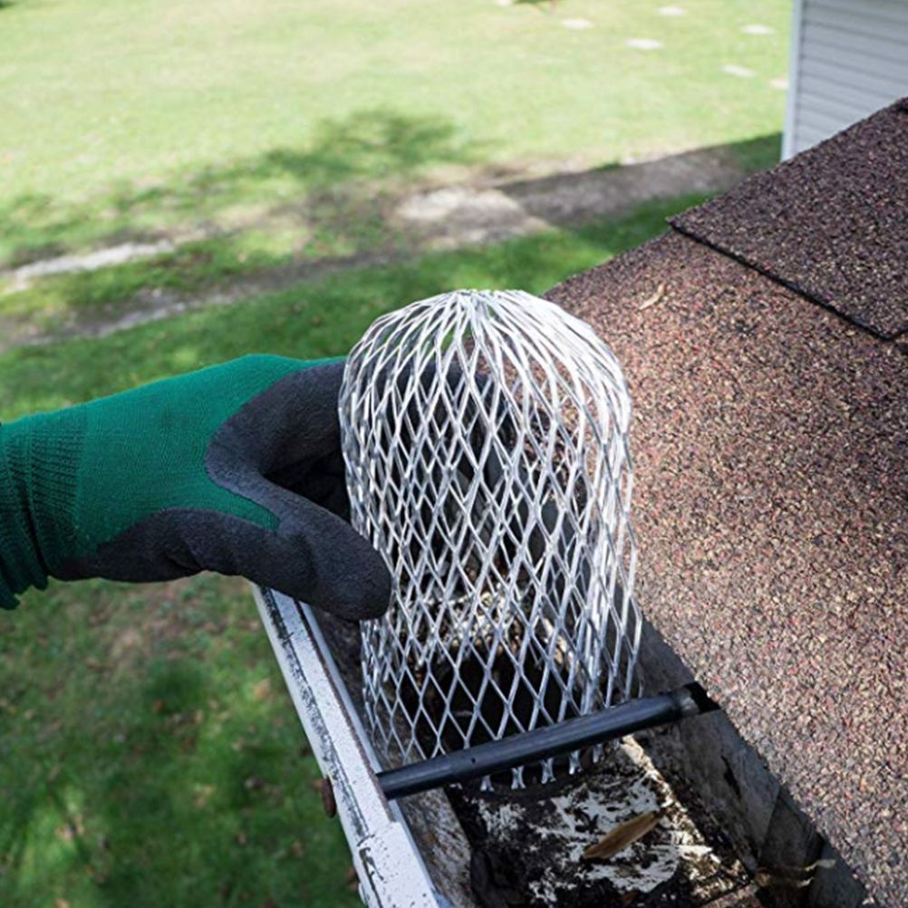 Lightweight Aluminum Gutter Guard Strainer Mesh Gutter Downspout Guard for Leaf Rain Filter