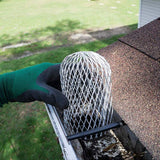 Lightweight Aluminum Gutter Guard Strainer Mesh Gutter Downspout Guard for Leaf Rain Filter