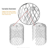 Lightweight Aluminum Gutter Guard Strainer Mesh Gutter Downspout Guard for Leaf Rain Filter - Close-Up Angle