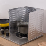 3 Sided Splatter Guard Kitchen Splatter Shield Foldable Oil Proof Plate Board Aluminum Foil Oil Guard