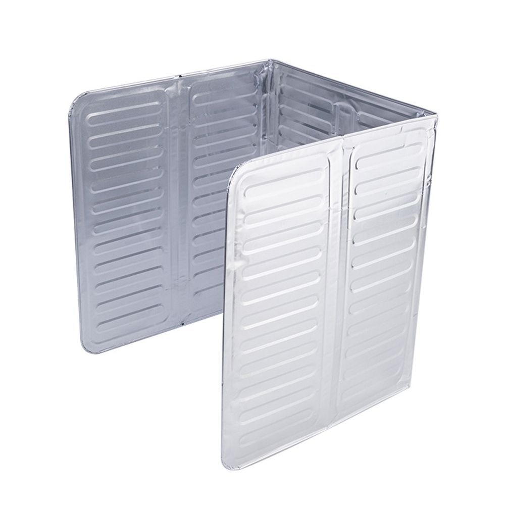 3 Sided Splatter Guard Kitchen Splatter Shield Foldable Oil Proof Plate Board Aluminum Foil Oil Guard