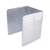 3 Sided Splatter Guard Kitchen Splatter Shield Foldable Oil Proof Plate Board Aluminum Foil Oil Guard - Rear View