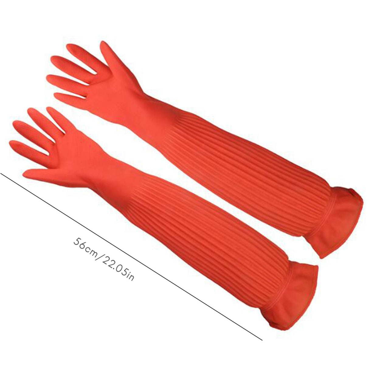 56cm Latex Gauntlets Aquarium Fish Tank Industrial Thick Protective Gloves Wear Resistant Gloves