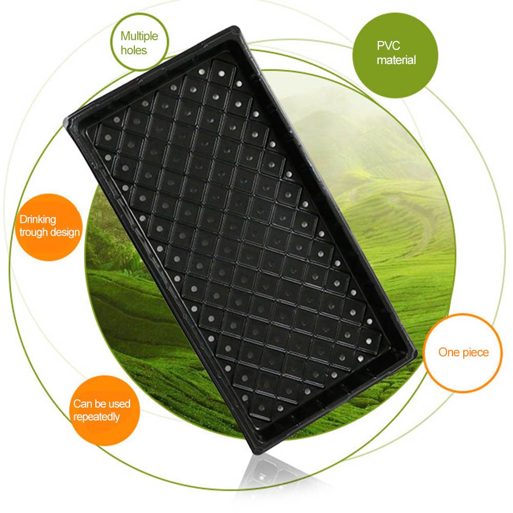 2PCS Plant Growing Trays Garden Seed Nursery Trays Plastic Propagation Trays