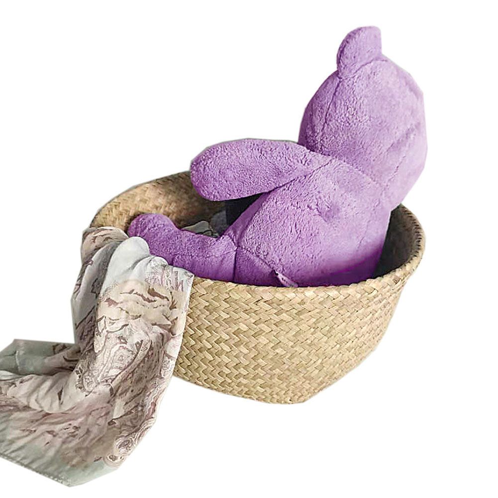 Natural Seagrass Storage Basket Foldable Woven Laundry Basket Handmade Straw Basket