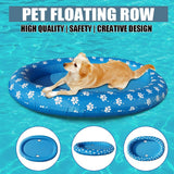 Dog Swimming Pool Floating Boat Pet Toy Inflatable Pet Floating Raft for Outdoor Water Games - 45-Degree Angle