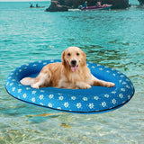 Dog Swimming Pool Floating Boat Pet Toy Inflatable Pet Floating Raft for Outdoor Water Games