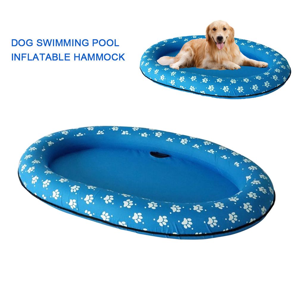Dog Swimming Pool Floating Boat Pet Toy Inflatable Pet Floating Raft for Outdoor Water Games
