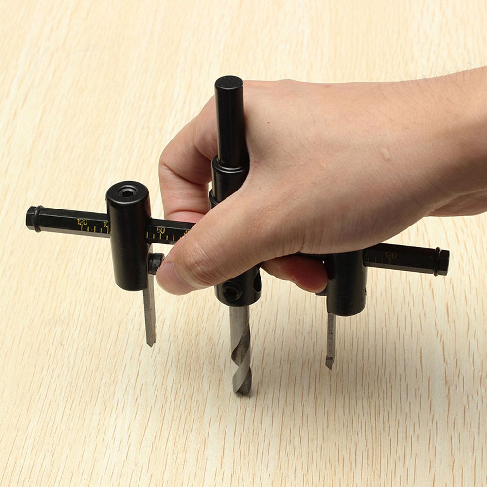 30-120mm Woodworking Opener Adjust Wood Circle Hole Saw Cutter Kit