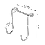 5pcs 304 Stainless Steel Cupboard Drawer Dual Hook Cabinet Hanger Towel Hooks Over Door Hooks for Clothes Hangers - Side View
