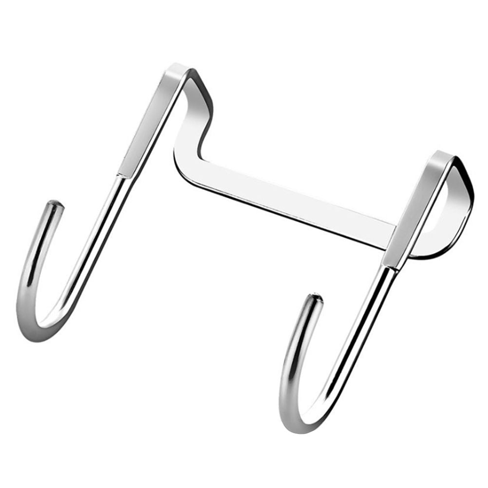 5pcs 304 Stainless Steel Cupboard Drawer Dual Hook Cabinet Hanger Towel Hooks Over Door Hooks for Clothes Hangers