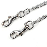 1 pcs Pets Double Head Dog Leash Aluminum Alloy Twin Lead Traction Belt Pets Chains for Walking Two Dogs（40cm）