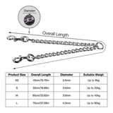 1 pcs Pets Double Head Dog Leash Aluminum Alloy Twin Lead Traction Belt Pets Chains for Walking Two Dogs（40cm） - Side View