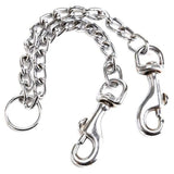 1 pcs Pets Double Head Dog Leash Aluminum Alloy Twin Lead Traction Belt Pets Chains for Walking Two Dogs（40cm）