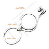 3 In 1 Multifunction Round Bottle Opener Nail Clippers Key Chain