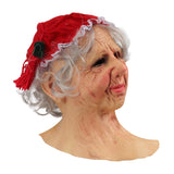 Grandma Christmas Headgear Christmas Headdress Decoration Holiday Soft Latex Adult Headgear Xmas Gifts Party Cospaly Props - Side View