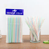 100PCS Disposable Drinking Straws Flexible Plastic Straws Practical Soy Milk Straw for Home Party Activity - Close-Up Angle