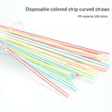 100PCS Disposable Drinking Straws Flexible Plastic Straws Practical Soy Milk Straw for Home Party Activity - Extra Image
