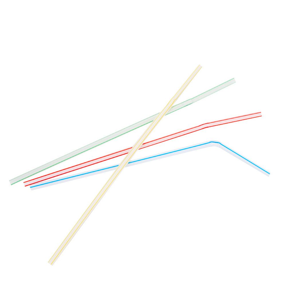 100PCS Disposable Drinking Straws Flexible Plastic Straws Practical Soy Milk Straw for Home Party Activity