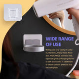 10PCS Double Sided Adhesive Wall Hooks Seamless Hook for Bathroom Kitchen Sockets - Top-Down View