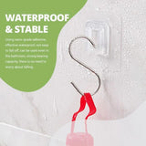 10PCS Double Sided Adhesive Wall Hooks Seamless Hook for Bathroom Kitchen Sockets