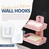 10PCS Double Sided Adhesive Wall Hooks Seamless Hook for Bathroom Kitchen Sockets