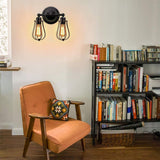 Double Head Wall Sconce Industrial Wire Cage Wall Light Vintage Style Wall Lamp