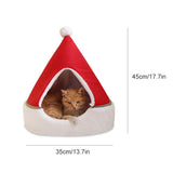 Cat Tent Cave Bed Christmas Tree Cat House Bed Comfortable Triangle Cat Bed Pet Tent House