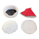Cat Tent Cave Bed Christmas Tree Cat House Bed Comfortable Triangle Cat Bed Pet Tent House - Side View
