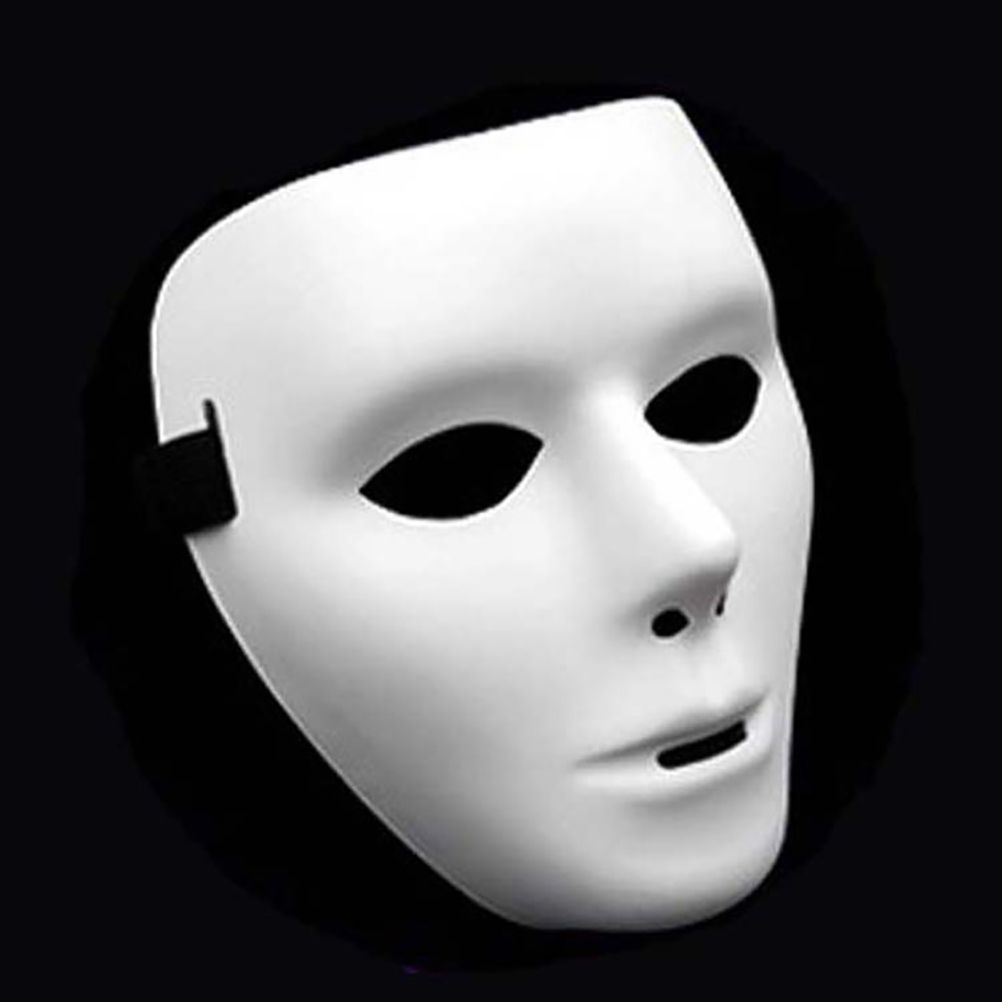 Horror Face Mask Anonymous Theater Mask Halloween Dance Performances Masquerade Props for Adults