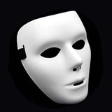 Horror Face Mask Anonymous Theater Mask Halloween Dance Performances Masquerade Props for Adults - Top-Down View